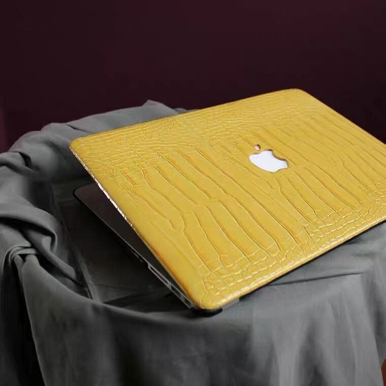 おしゃれな黄色のLeather pattern Macbook パソコンカバー MC0022