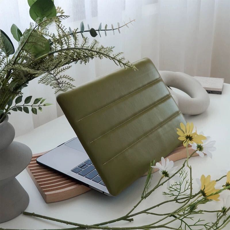 Puffy Green Color MacBook Cover クッショングリーンカラーMacBookカバー R01318