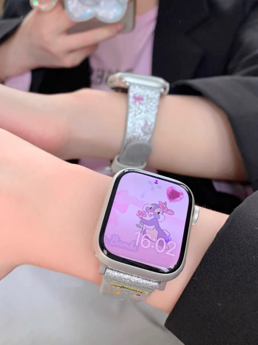 Silver Rabbit Apple Watch Band シルバーラビットApple Watch バンド R01405