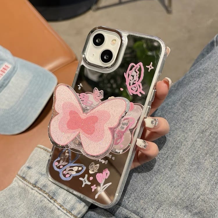 Butterfly Mirror Case with Butterfly stand R01382