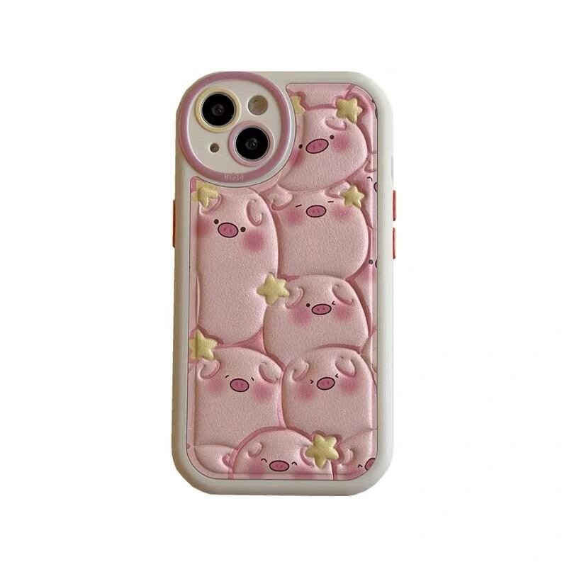 Cute Piggy Fluffy iPhone case かわいいブタちゃんモコモコiPhoneケース R01380