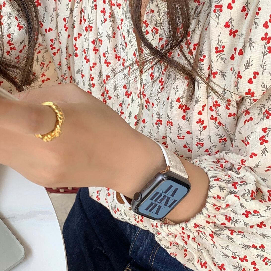 Simple Leather Apple Watch Band シンプルレザーアップルウォッチバンド R01275