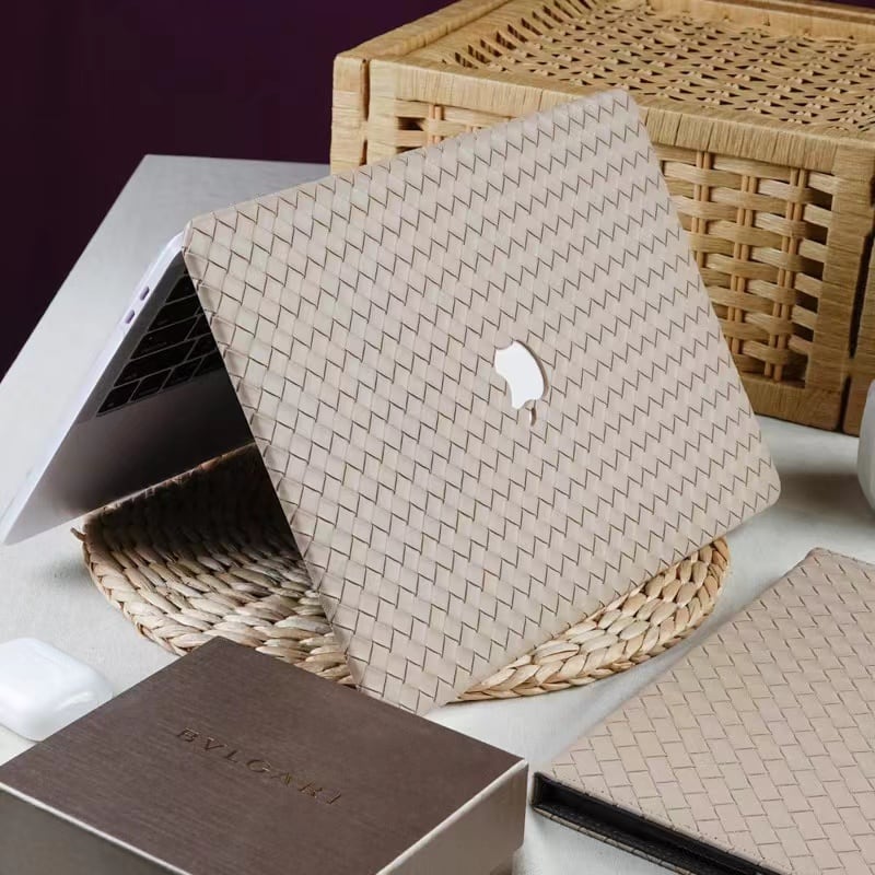 Milk tea Weave MacBook Cover ミルクティー編みMacBookカバー R01196