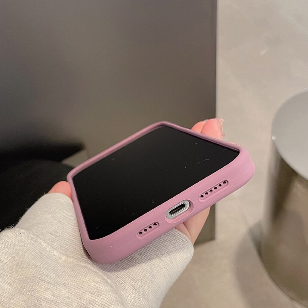 Purple Grey iPhone case パープルグレーiPhoneケース R01349