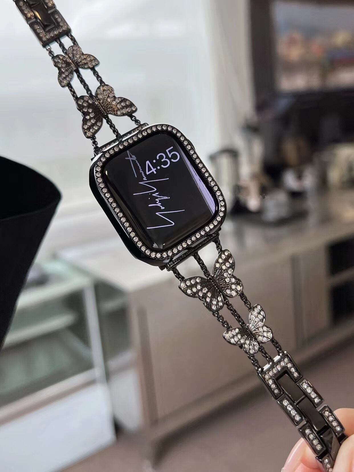 Shining Butterfly Apple Watch Band キラキラバタフライApple Watchバンド R01256