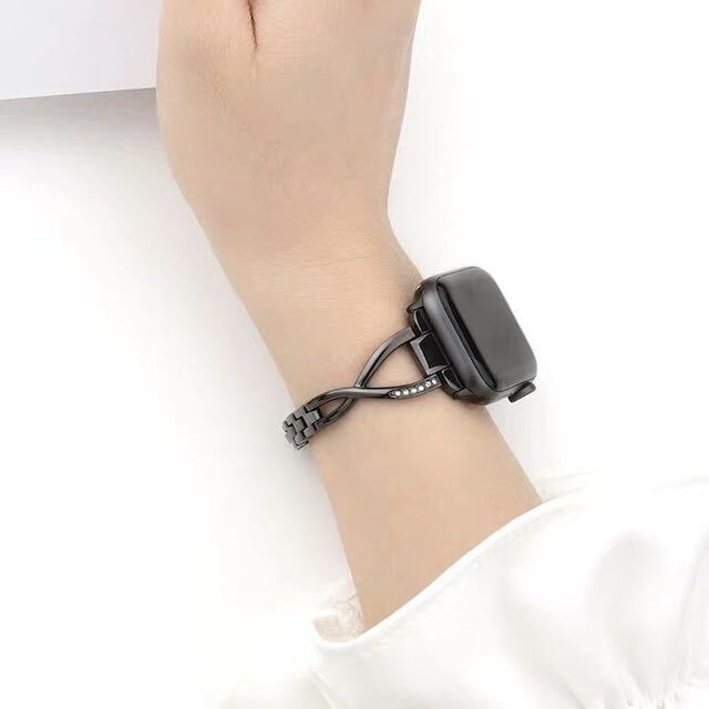 ブラックチェーンのApple Watch Band アップルウォッチベルバンド AWB0060