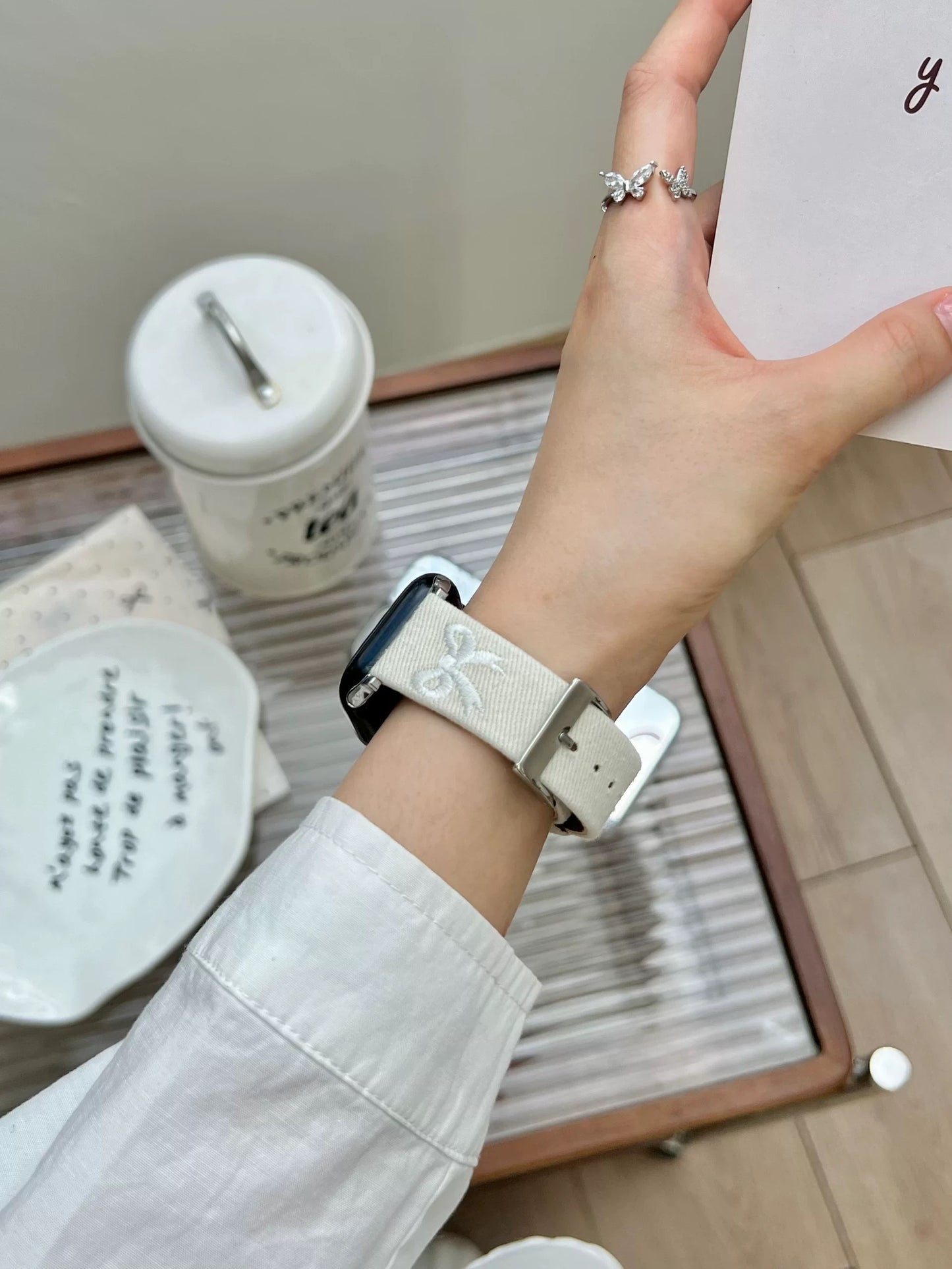 Denim Ribbon Apple Watch Band デニムリボンAppleWatchバンド R02059