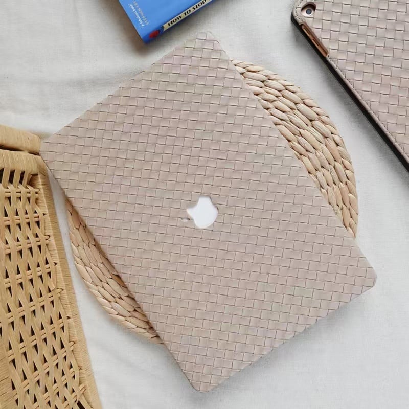 Milk tea Weave MacBook Cover ミルクティー編みMacBookカバー R01196