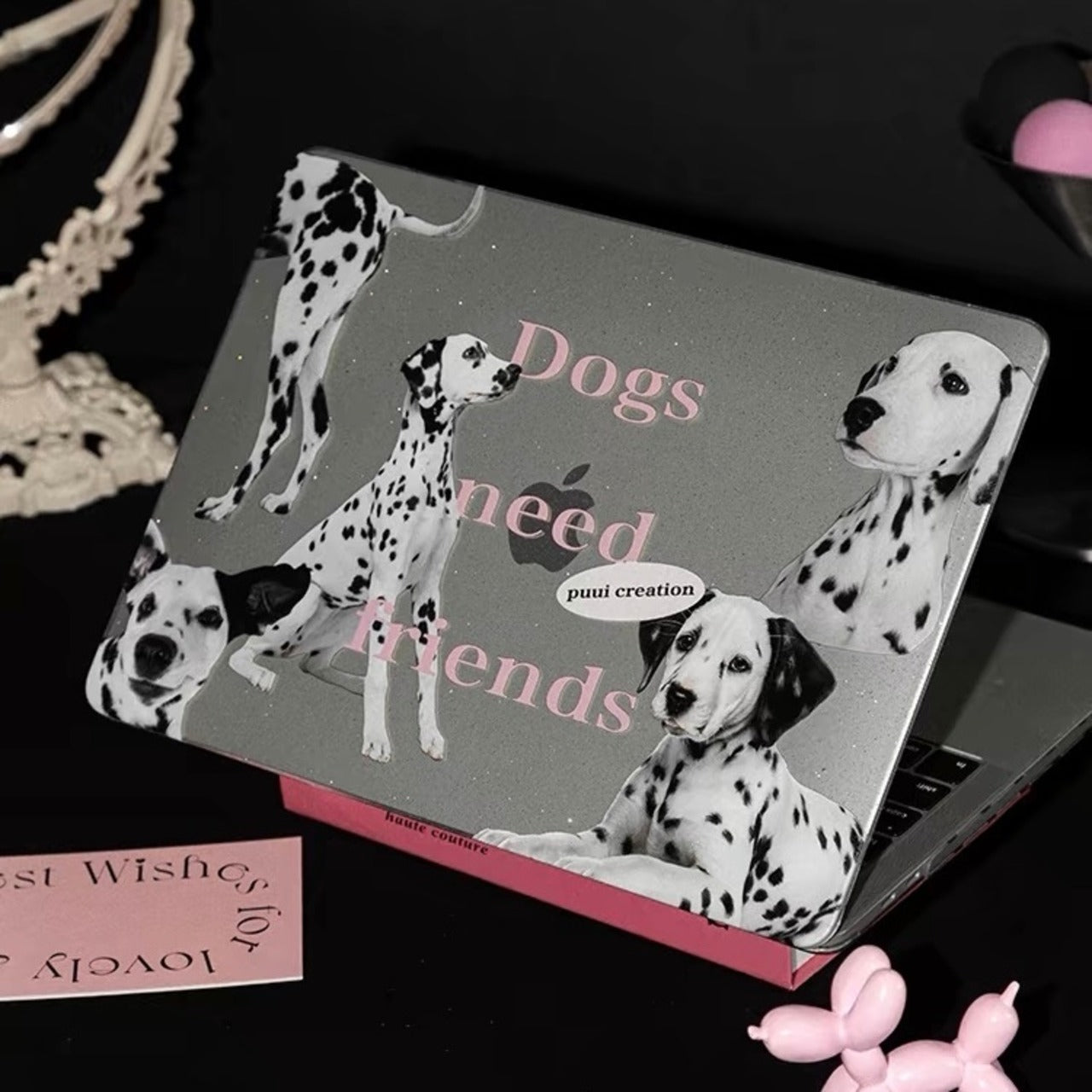 <Puui>Dogs Need Friends MacBook Cover Dogs Need Friends MacBookカバー R01454