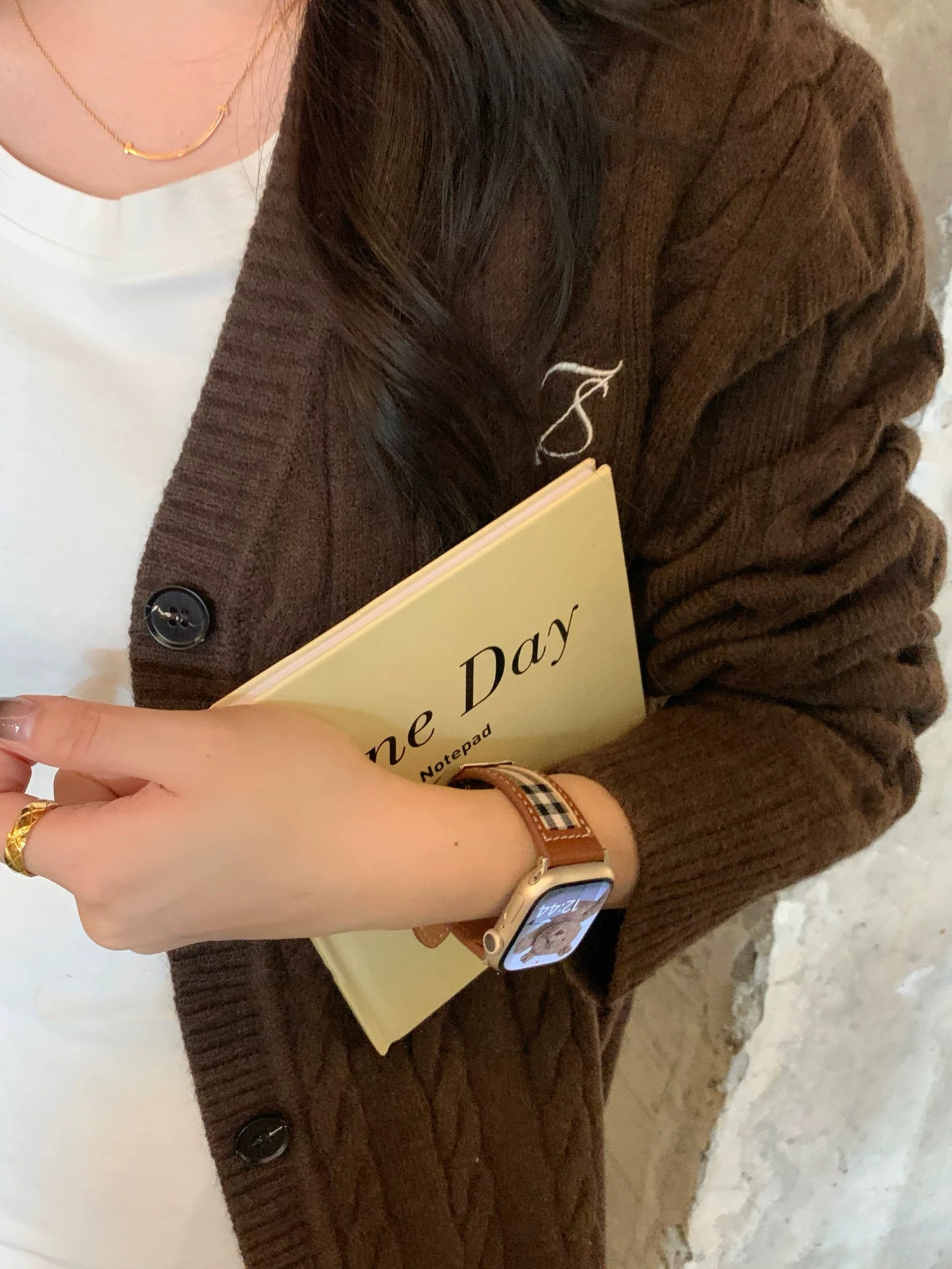 London Check Pattern Apple Watch Band ロンドンチェック柄AppleWatchバンド R02056