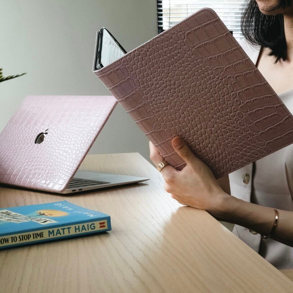 Pink Leather iPad case ピンクレザーiPadケース R01267