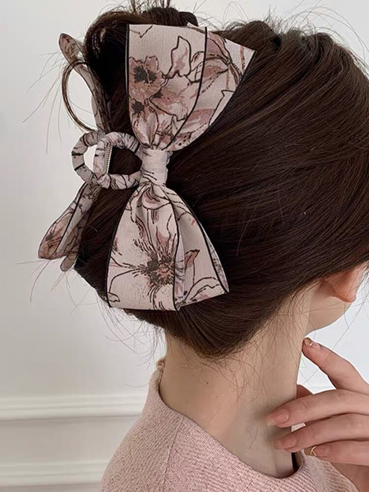 Flower Ribbon Hair Clip R01435