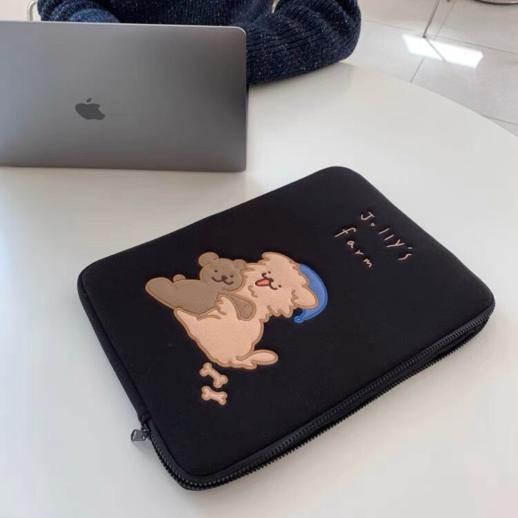 Fluffy Dog MacBook iPad Bag モコモコワンちゃんMacBook iPadバッグ R01300