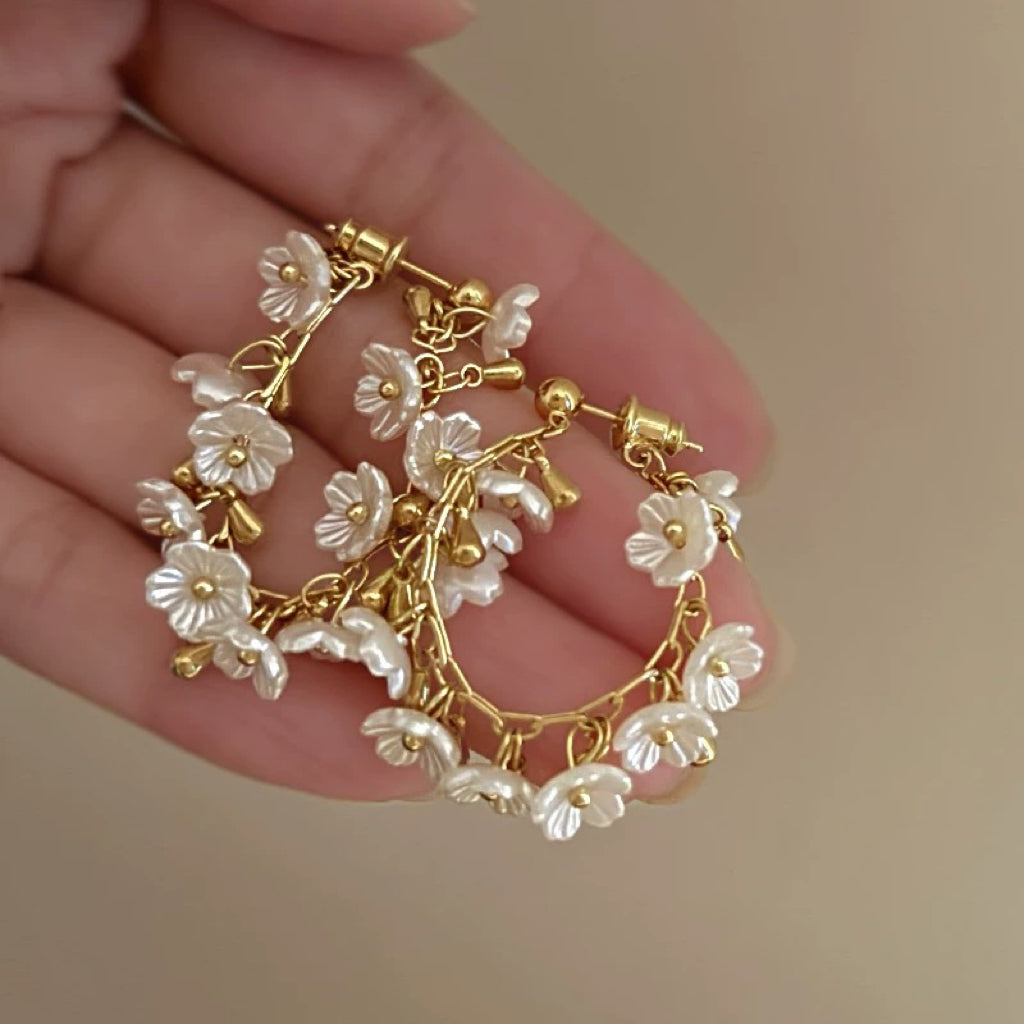 "Flower Hoop" Earring ”フラワーフープ”ピアス R02080