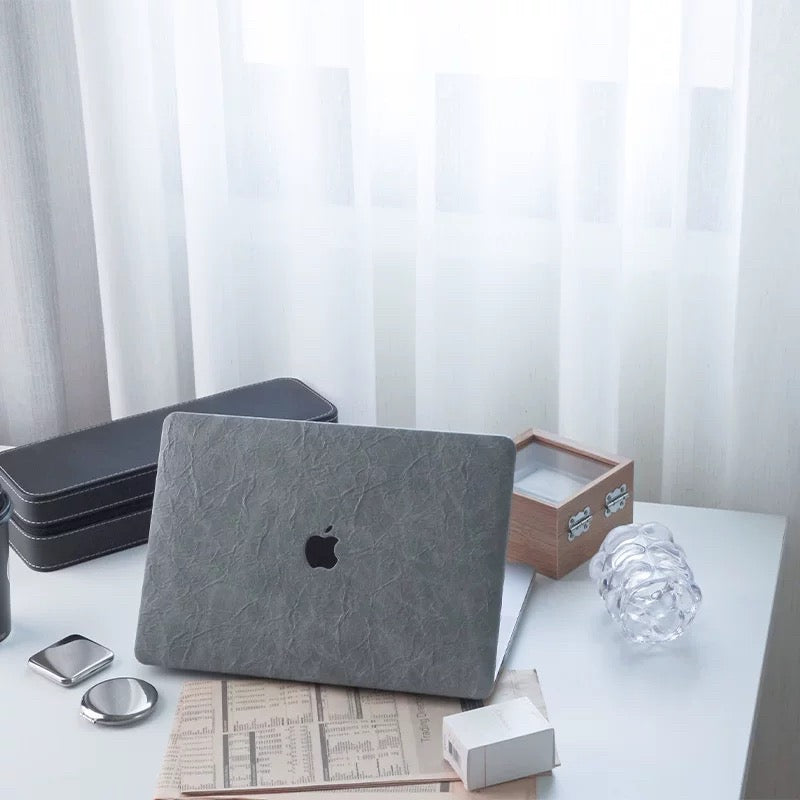 Light Grey Rock Texture MacBook Cover ライトグレーロック模様MacBookカバー R02021