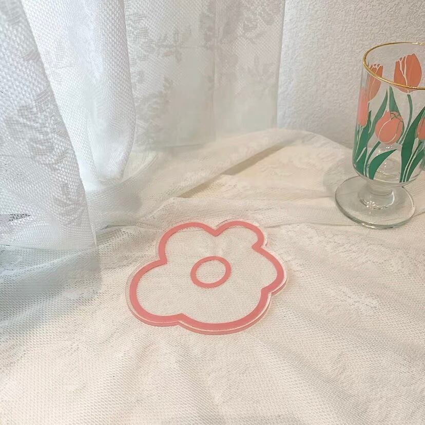かわいいお花のコースター R0002