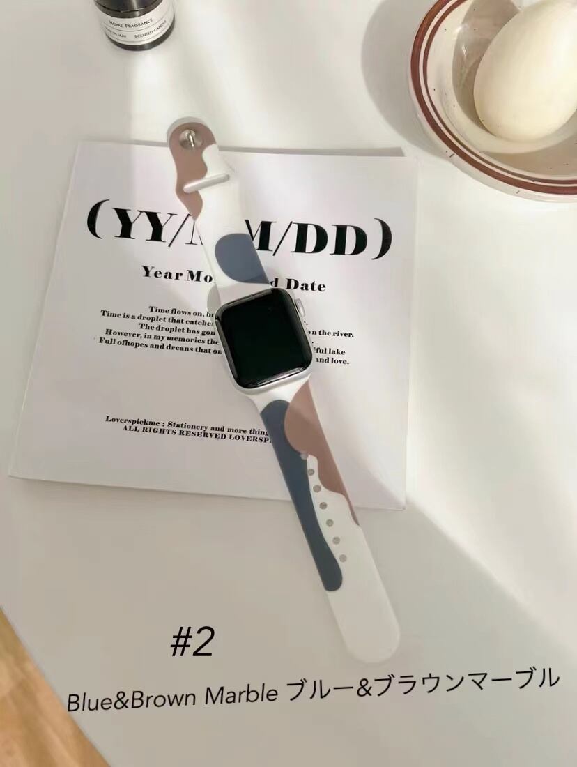 Marble Silicon Apple Watch Band R01172