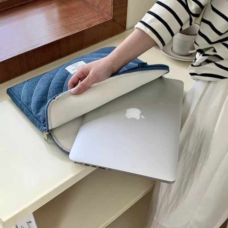 Heart Denim MacBook Bag ハートデニムMacBookバッグ R02028