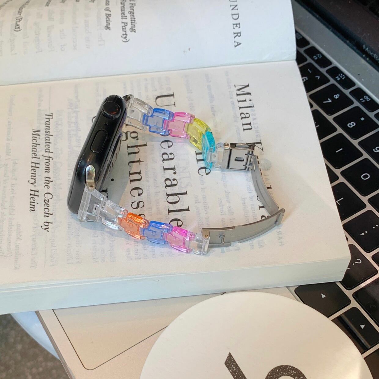 Colorful Clear Skinny Apple Watch Band カラフルクリアスキニーApple Watchバンド R01370