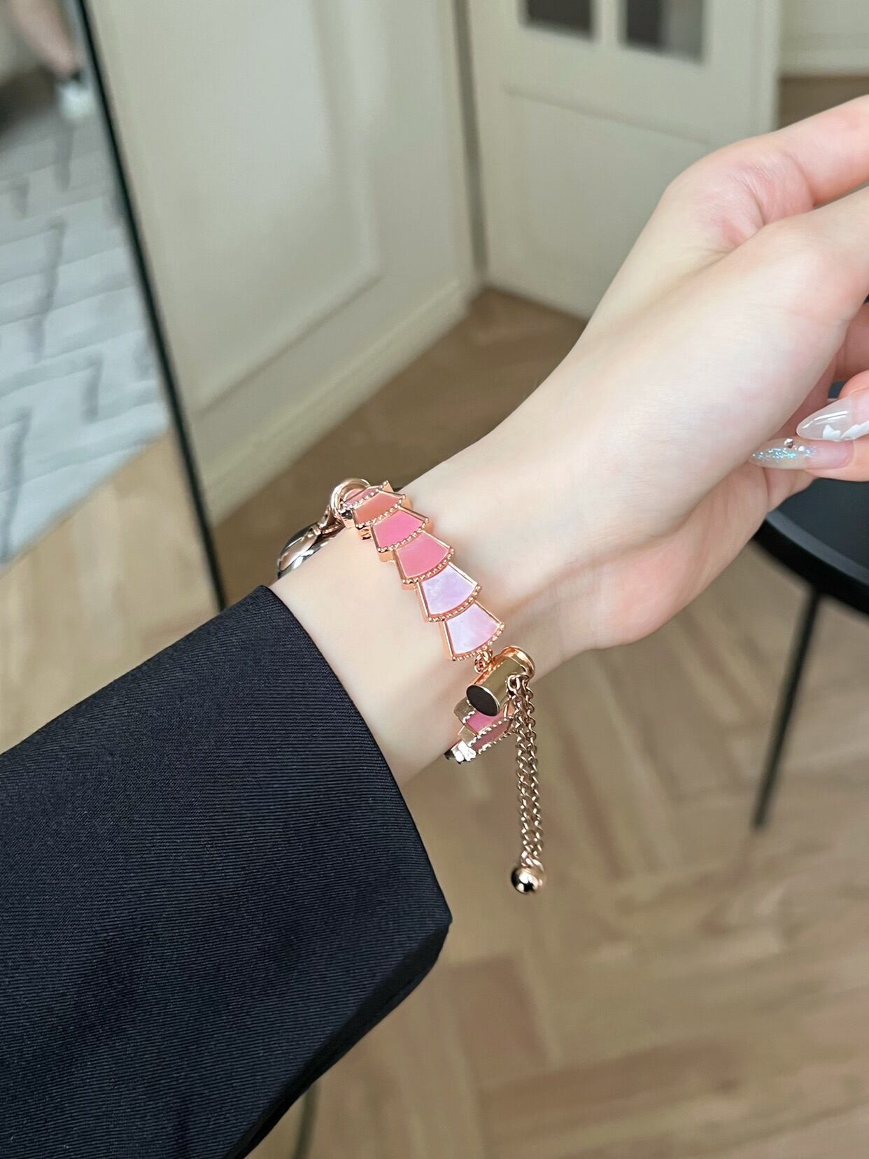 Mother of pearl Bracelet Apple Watch Band シェルのブレスレット風アップルウォッチバンド R01273