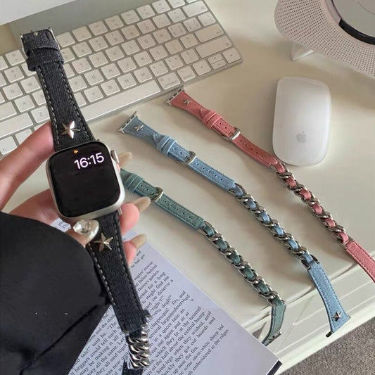 Denim Chain Long Apple Watch band デニムチェーンロングApple Watchバンド R01409