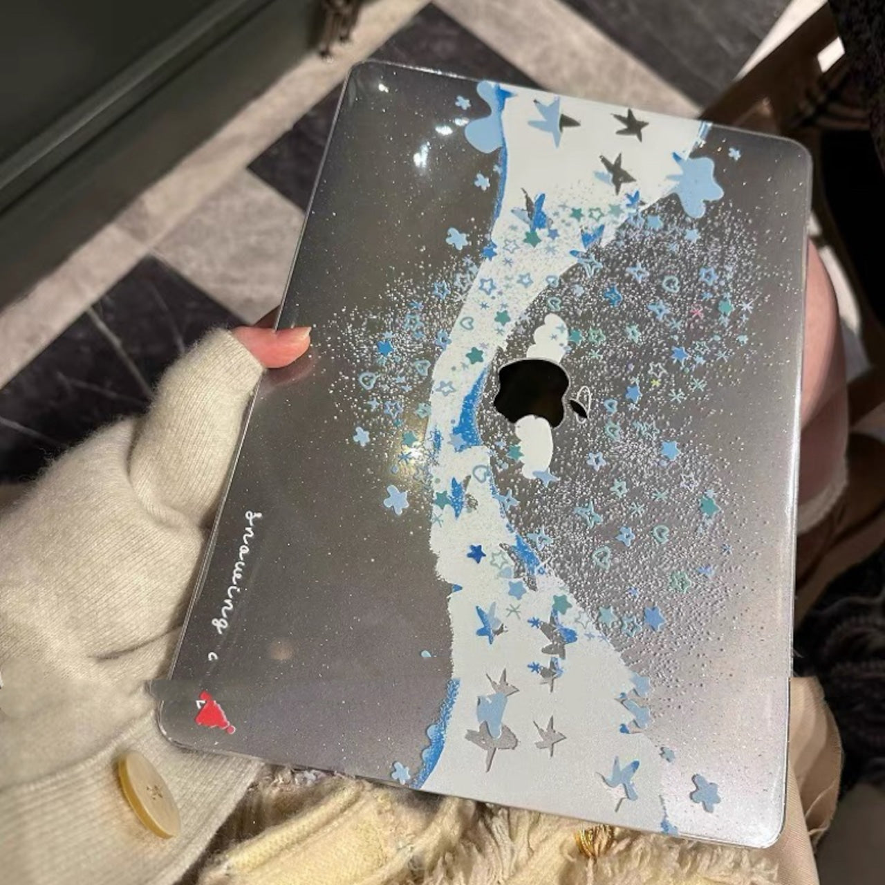 Shining Snow MacBook Cover キラキラユキMacBookカバー R01451