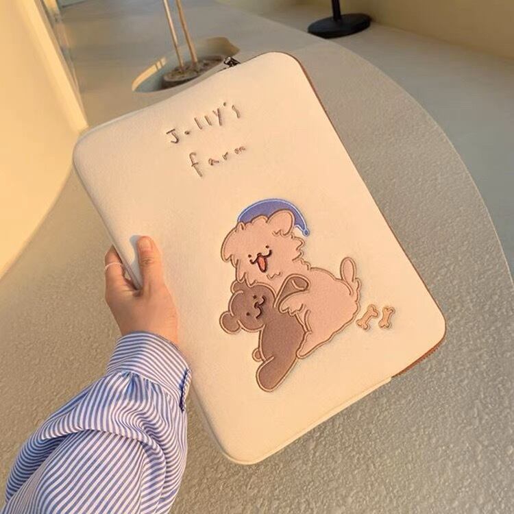 Fluffy Dog MacBook iPad Bag モコモコワンちゃんMacBook iPadバッグ R01300