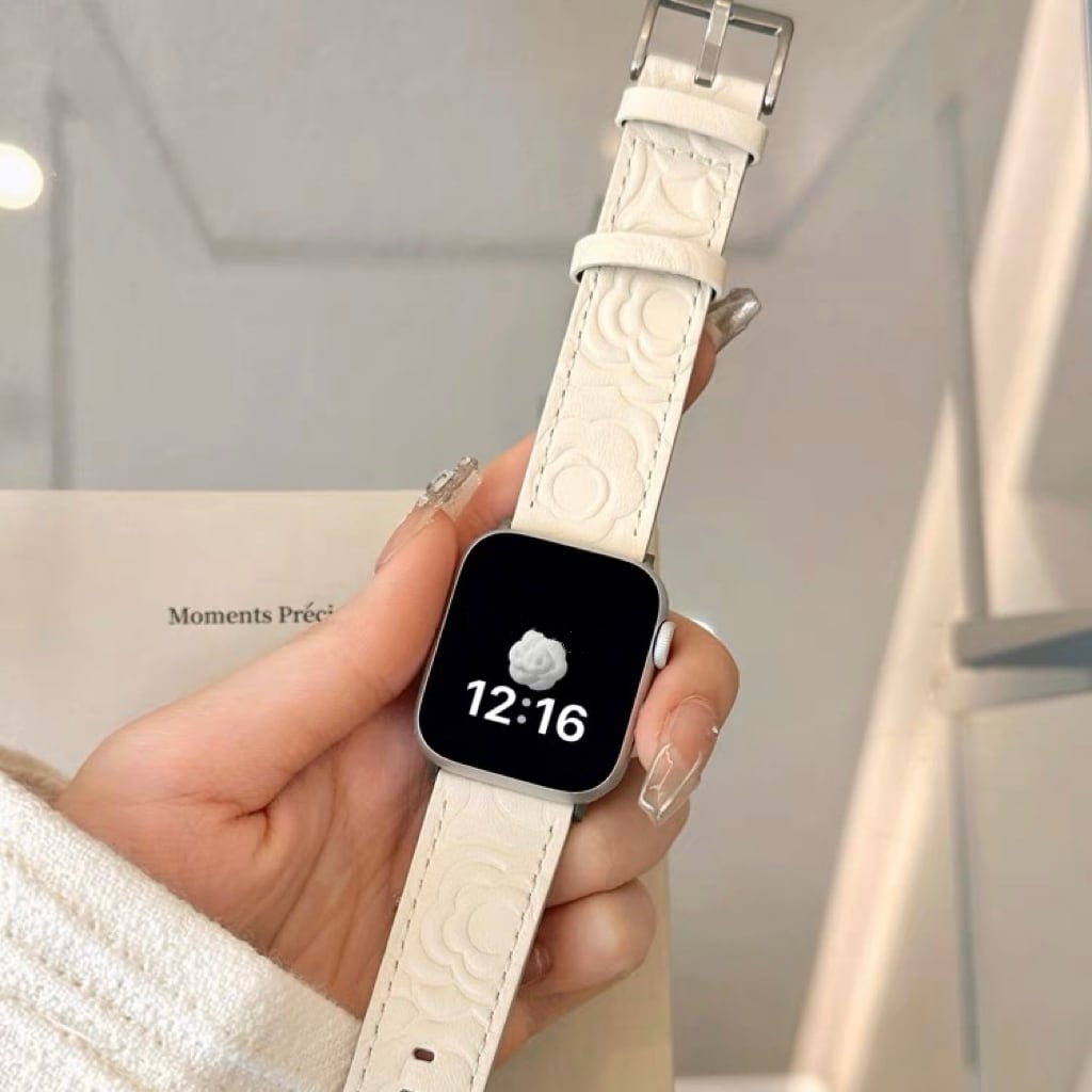 Camellia Leather Apple Watch Band カメリアレザーApple Watchバンド R01367