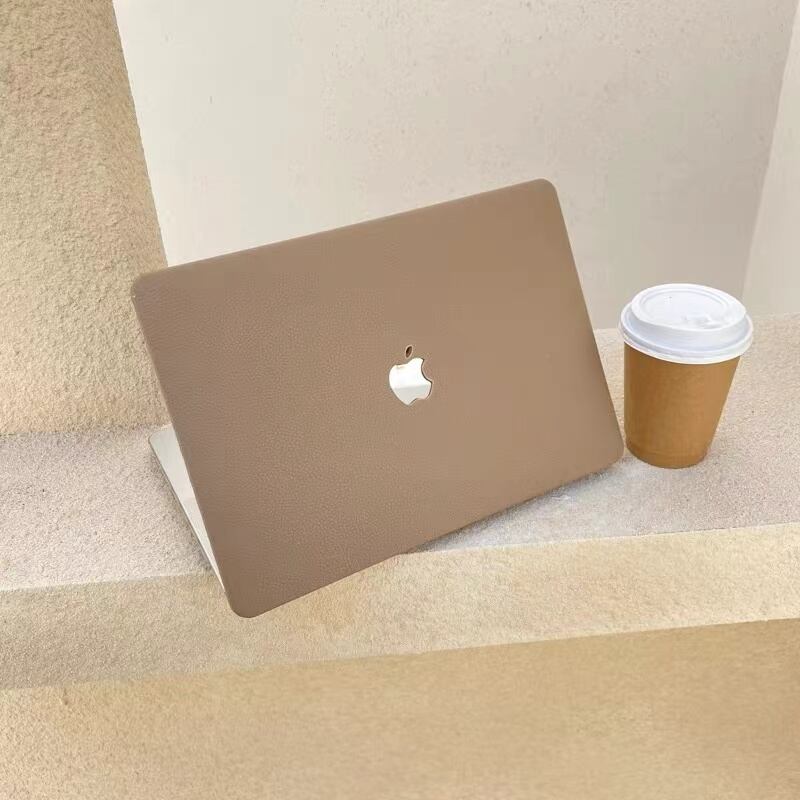 Light Brown Leather MacBook Cover ライトブラウンレザーMacBookカバー R01213