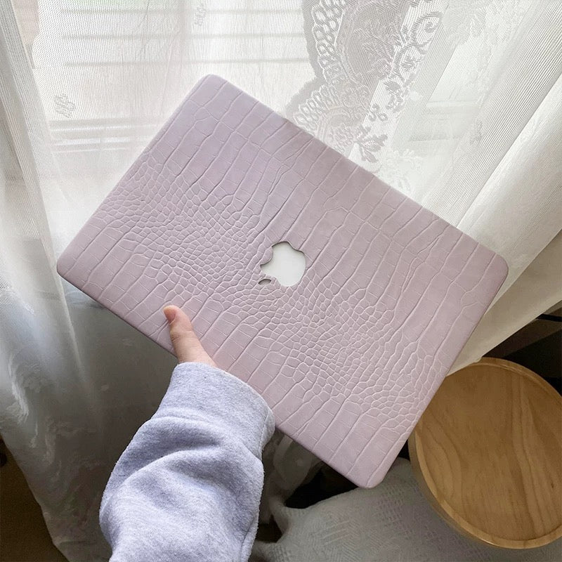 Light Purple Leather Style MacBook Cover R00880