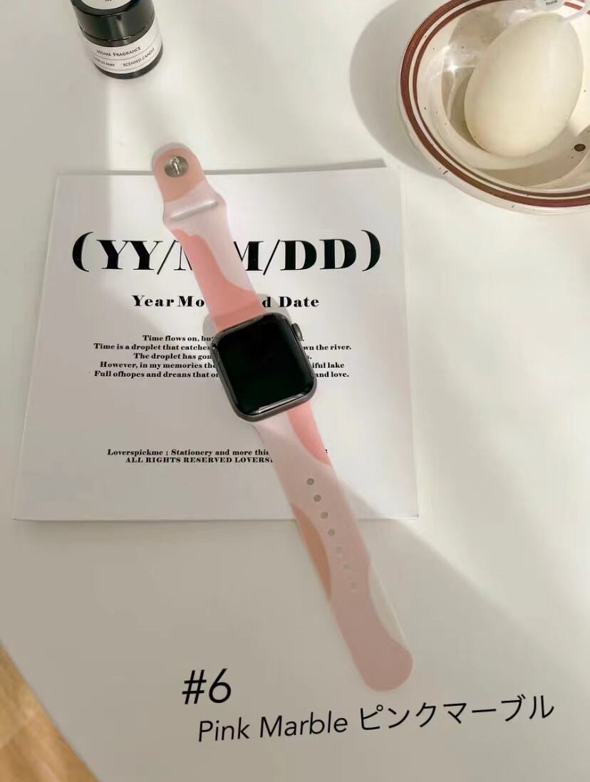 Marble Silicon Apple Watch Band R01172