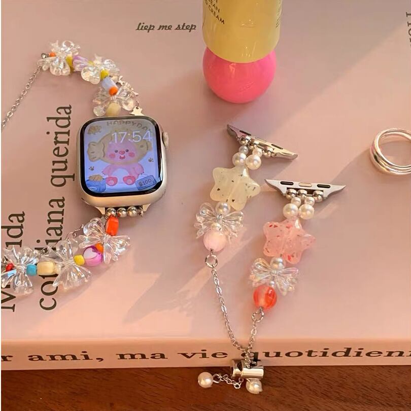 Cute Beads Accessary Bracelate Apple Watch Band かわいいビーズアクセサリーブレスレットApple Watch バンド R01408