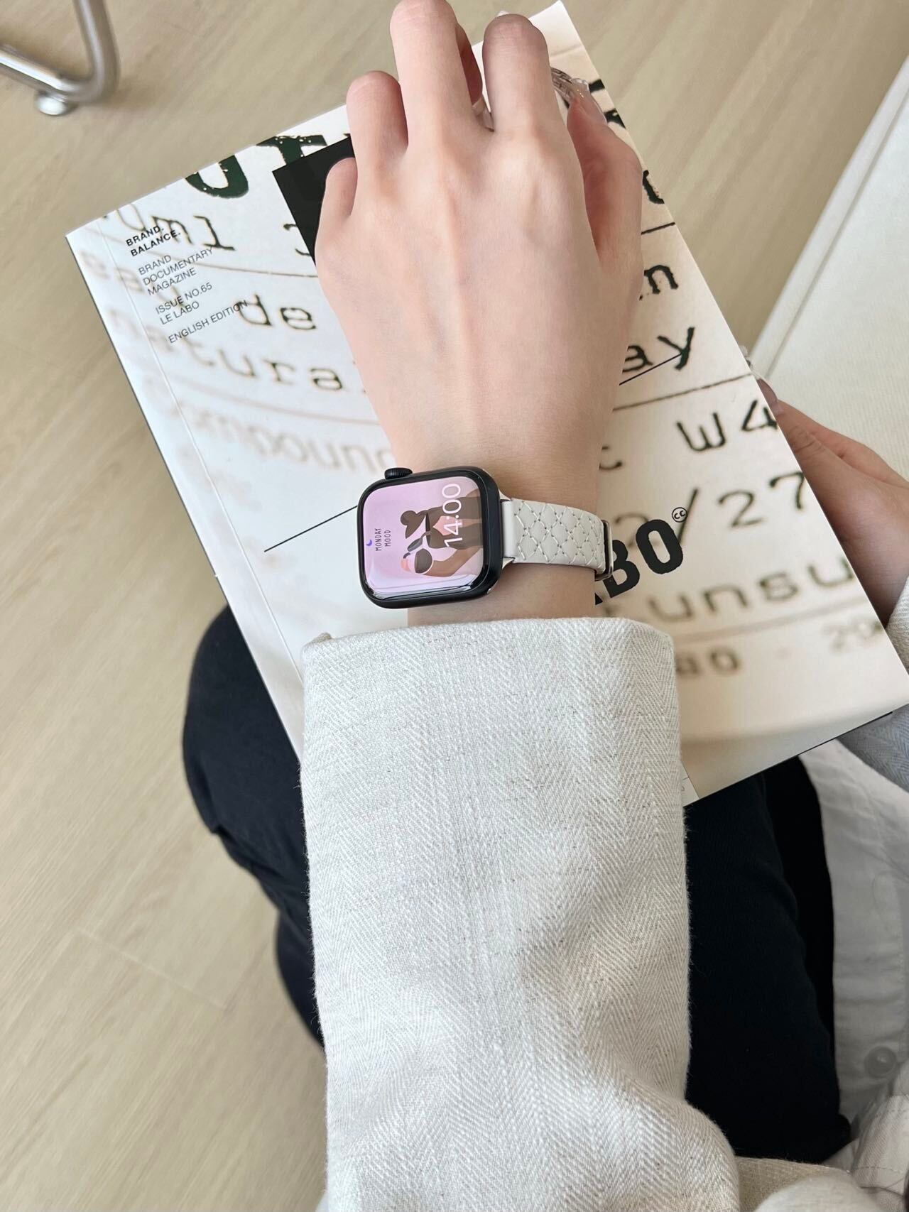 Simple Skinny Diamond lattice Apple Watch Belt R01202