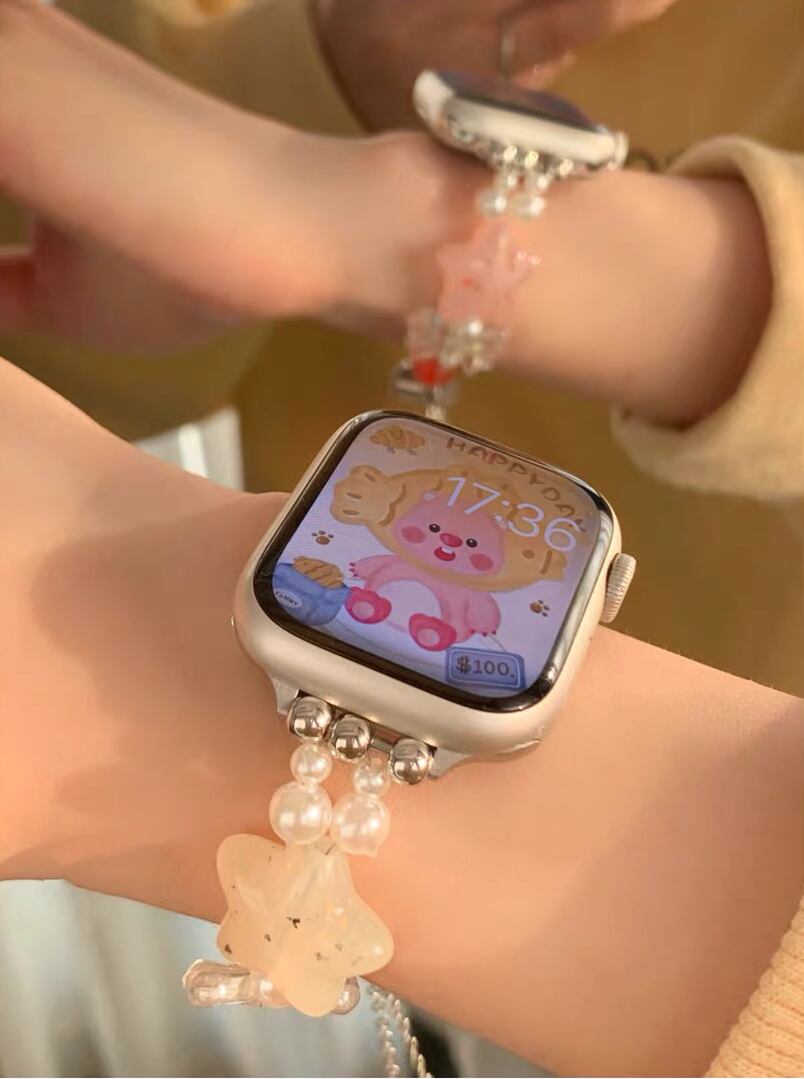 Cute Beads Accessary Bracelate Apple Watch Band かわいいビーズアクセサリーブレスレットApple Watch バンド R01408