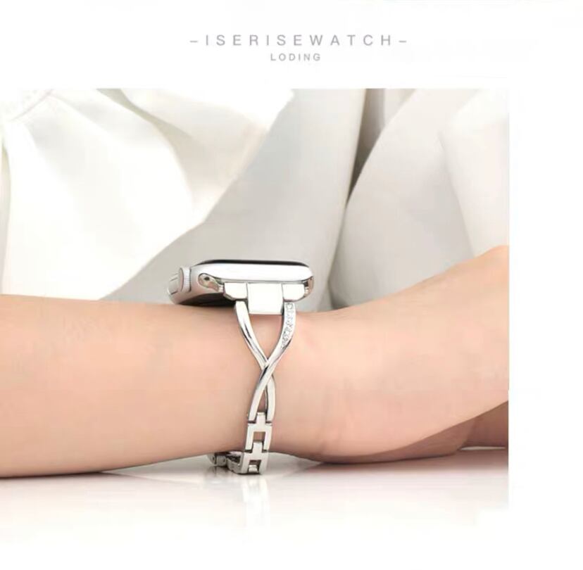 シルバーチェーンのApple Watch Band アップルウォッチ バンド AWB0059