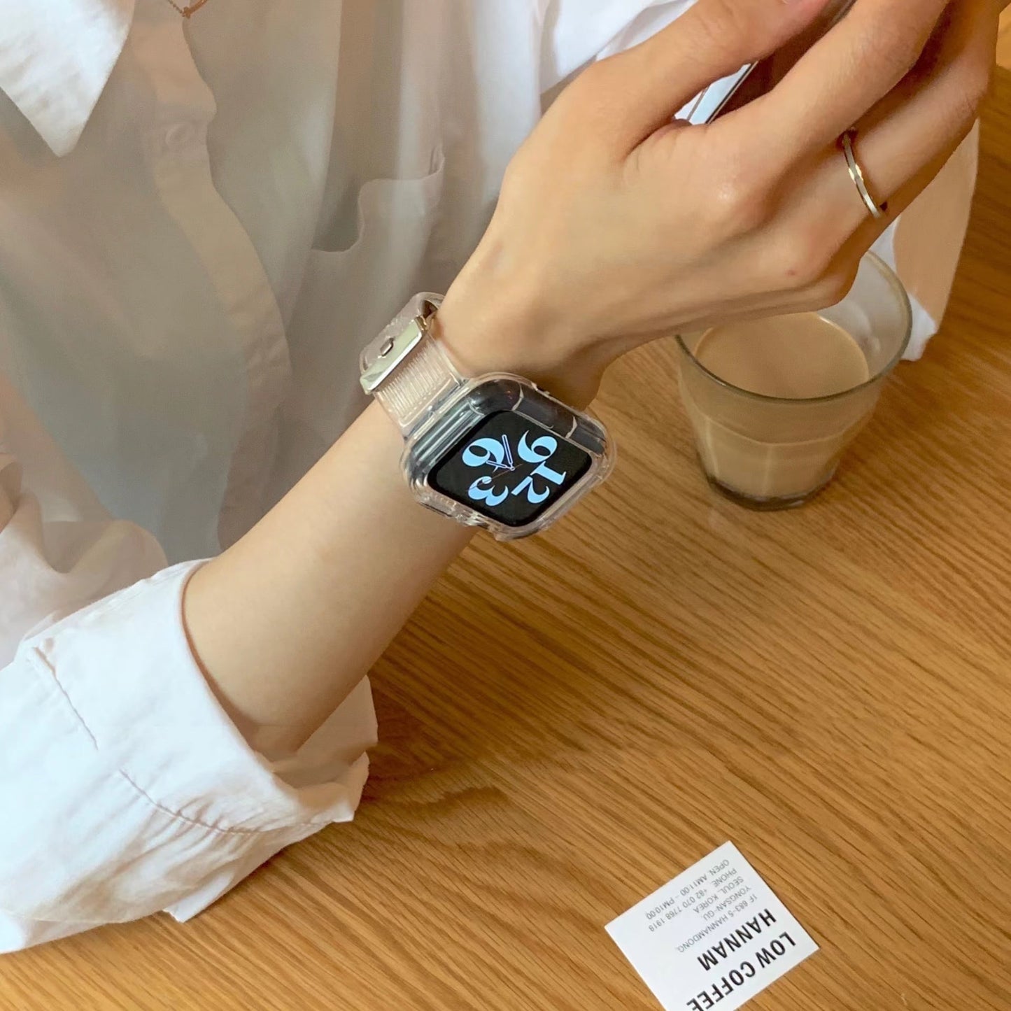 Clear Sporty Casual Apple Watch Band クリアスポーティーカジュアルアップルウォッチバンド AWB0019