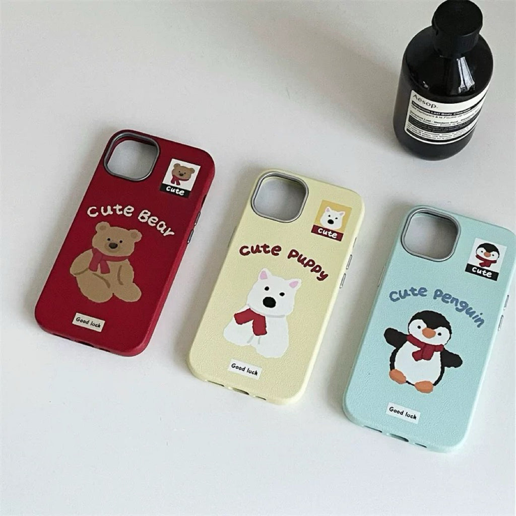 ”Fluffy animal party " Shoulder iPhone Case ”モコモコアニマルパーティー” ショルダーiPhoneケース R02124