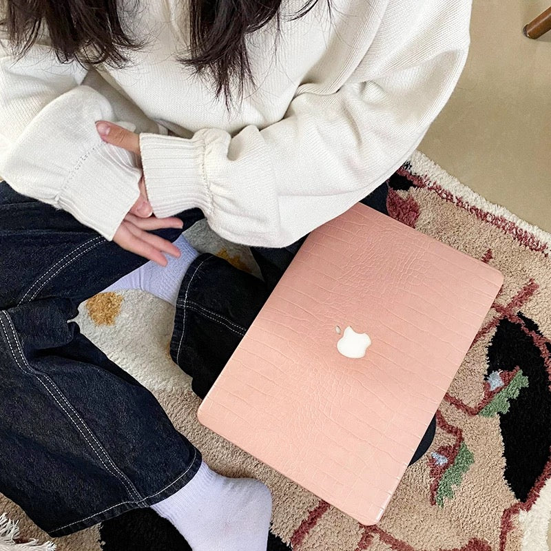 Pink Leather Macbook Cover パソコンカバー R00881