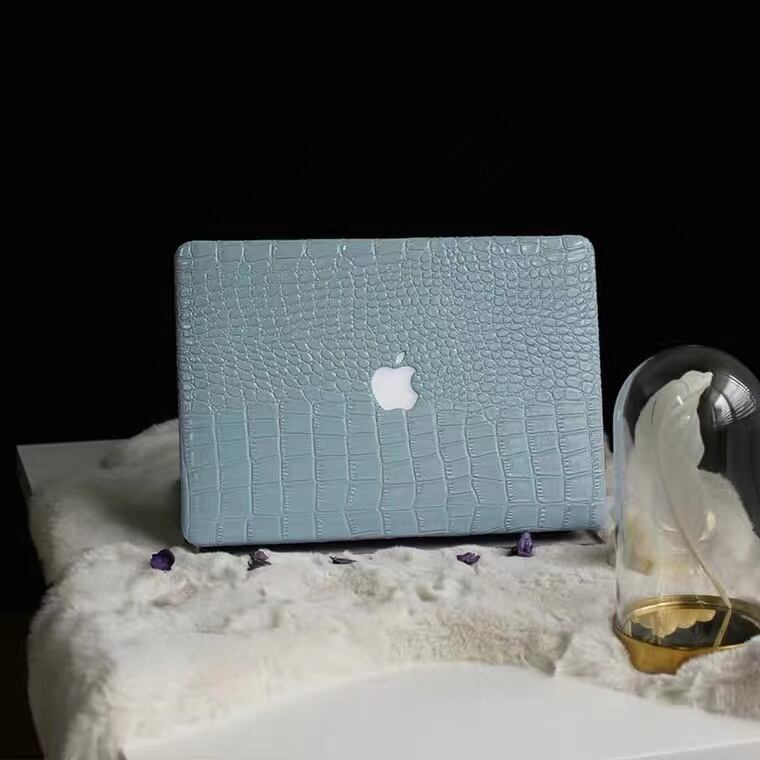 Light Blue Leather MacBook Cover ライトブルーレザーマックブックカバー MC0024