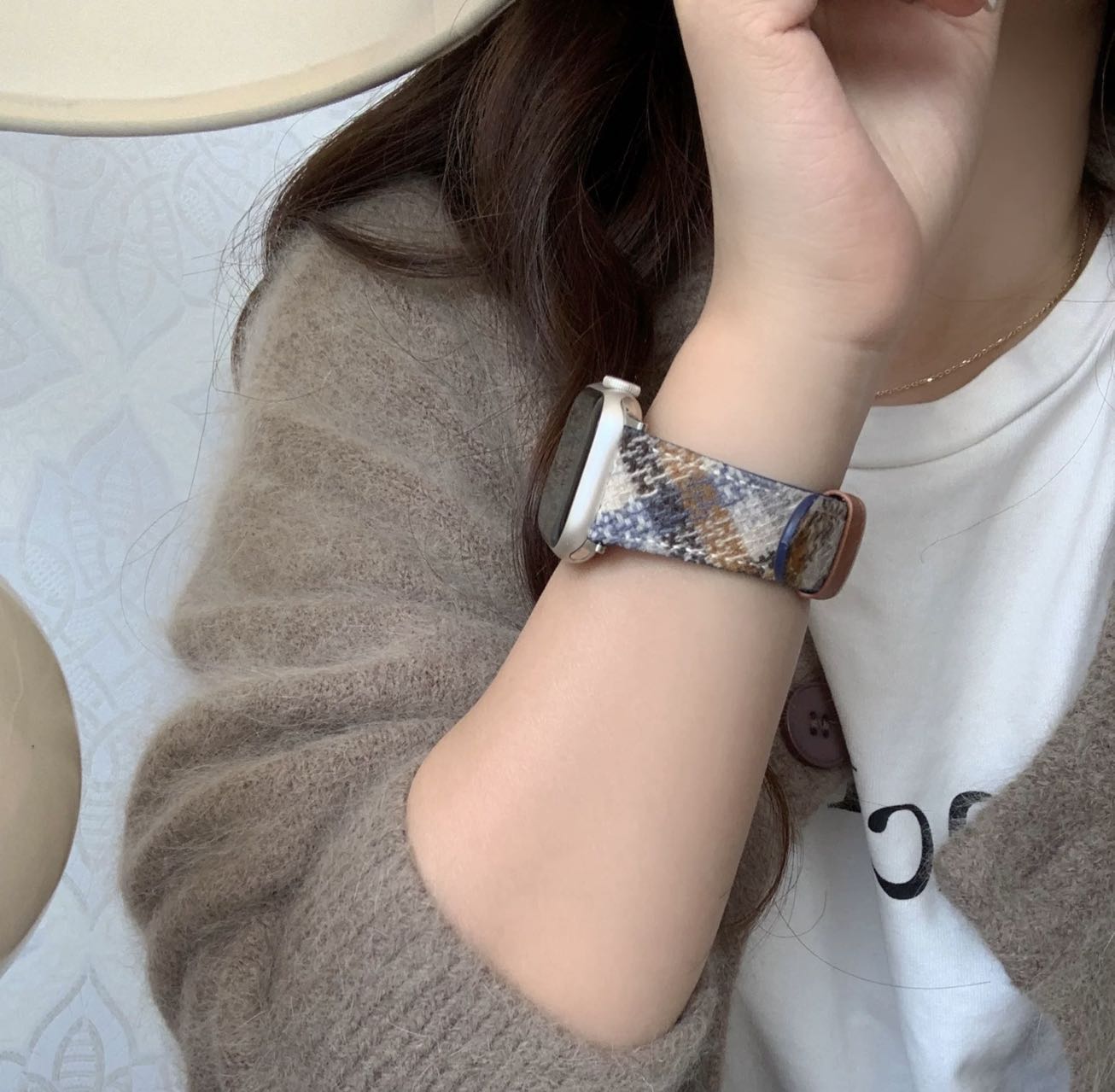London Check Pattern Apple Watch Band ロンドンチェック柄AppleWatchバンド R02057