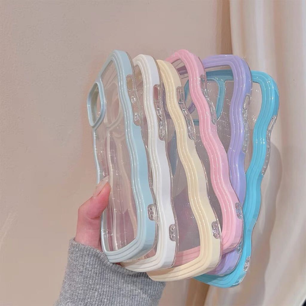 Wave Flame Colorful Clear iPhone case ウェーブフレームカラフルiPhoneケース R01221