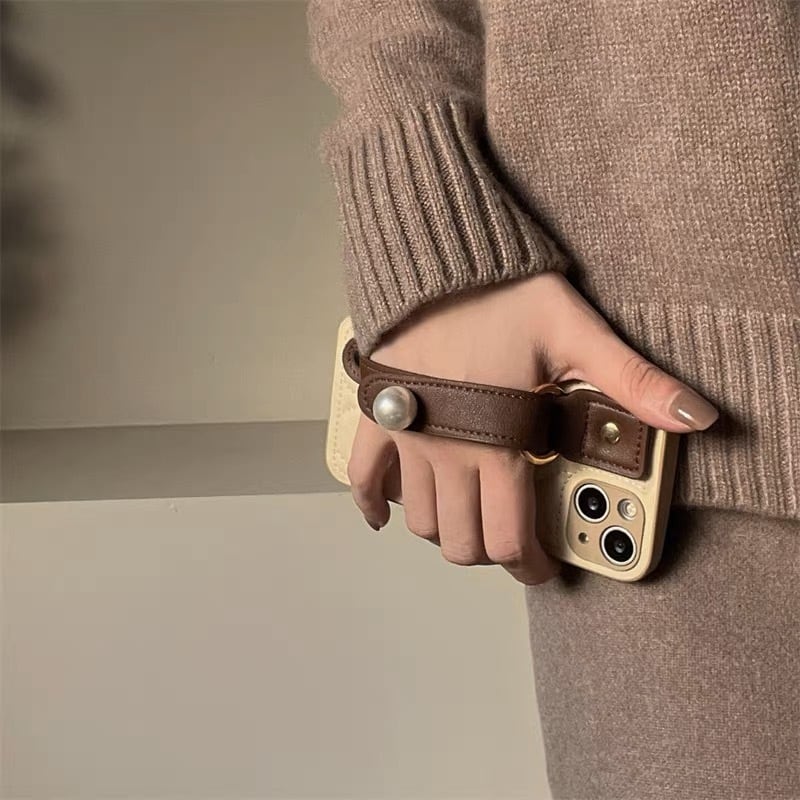Brown Fluffy iPhone case ブラウンモコモコスマホケース R01364