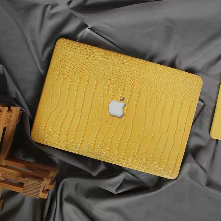 おしゃれな黄色のLeather pattern Macbook パソコンカバー MC0022