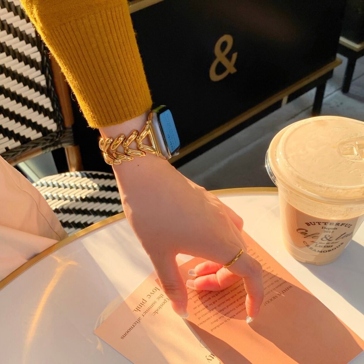 Gold Apple Watch Band ゴールドアップルウォッチバンド R01276