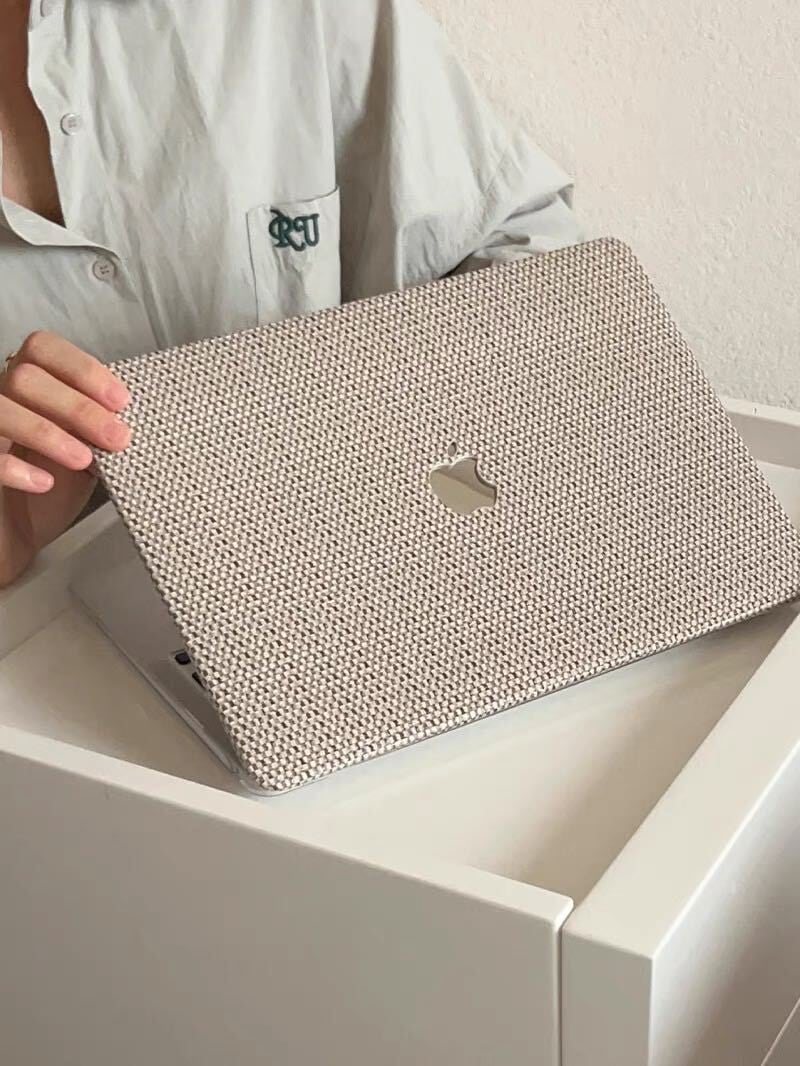 Brown Weave MacBook Cover ブラウン編みMacBookカバー R01415