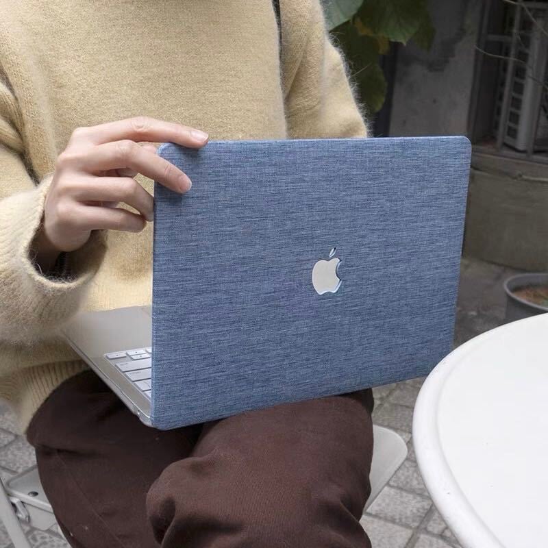 Blue Denim pattern MacBook Cover ブルーデニム柄MacBookカバー R01306