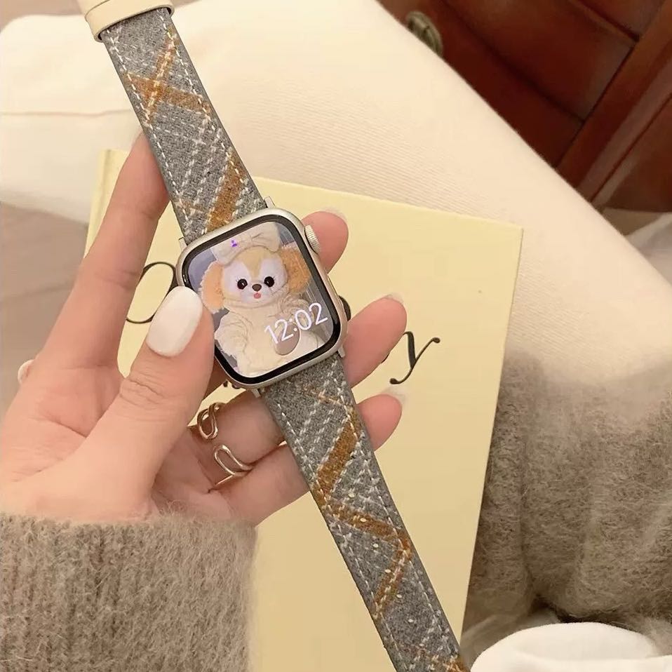 London Check Pattern Apple Watch Band ロンドンチェック柄AppleWatchバンド R02057