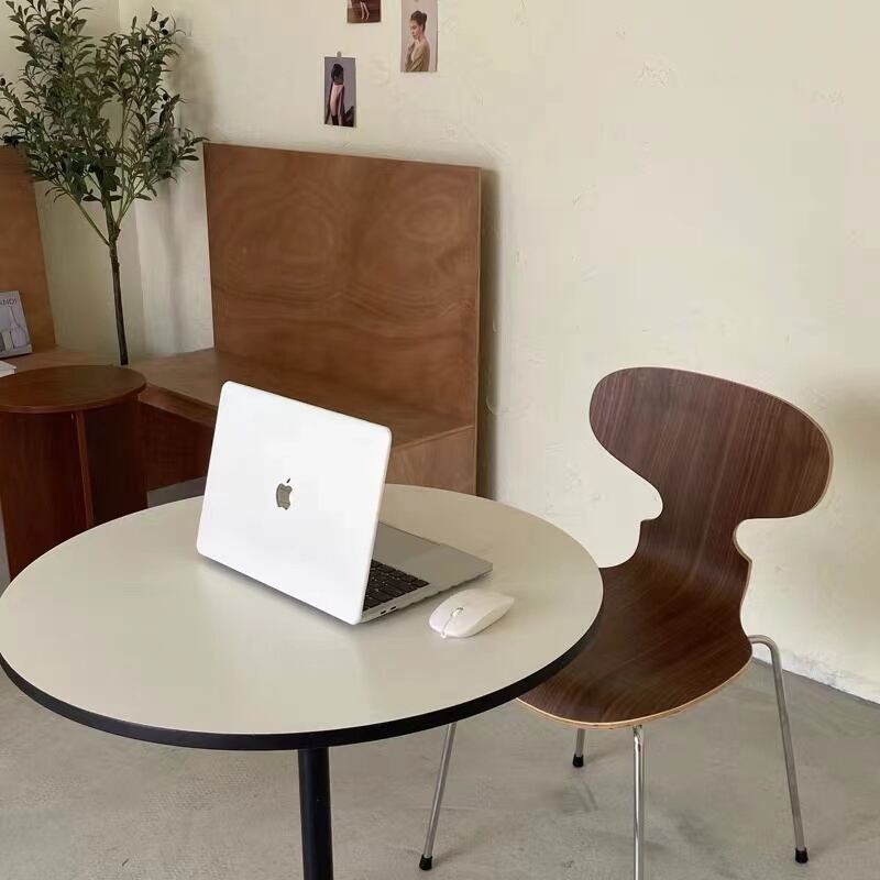 White Leather MacBook Cover ホワイトレザーMacBookカバー R01210
