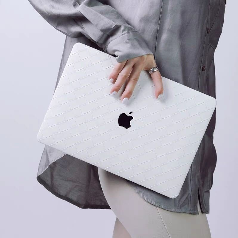 White Weave MacBook Cover ホワイト編みMacBookカバー R01240