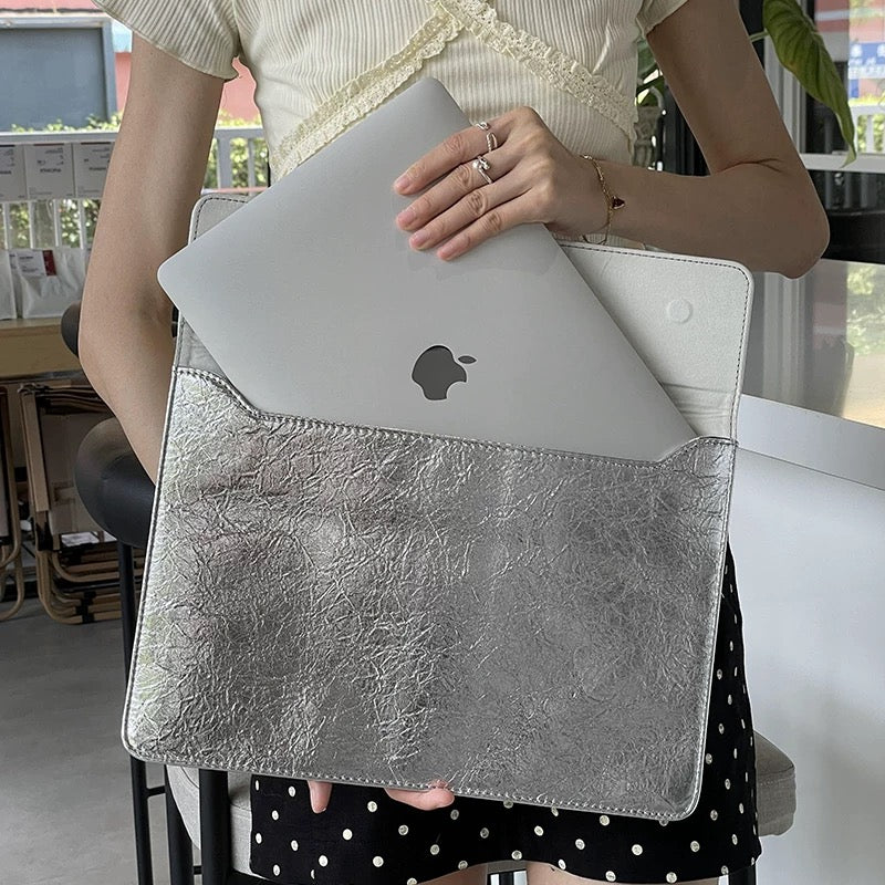 Silver MacBook Bag シルバーMacBookバッグ R02031